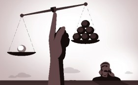 Unequal justice scale
