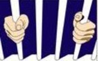 Prisoner hands on bars