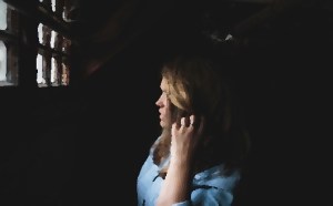 woman in jail cell