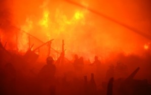 Fire Burning Building