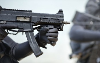 Armed police officers